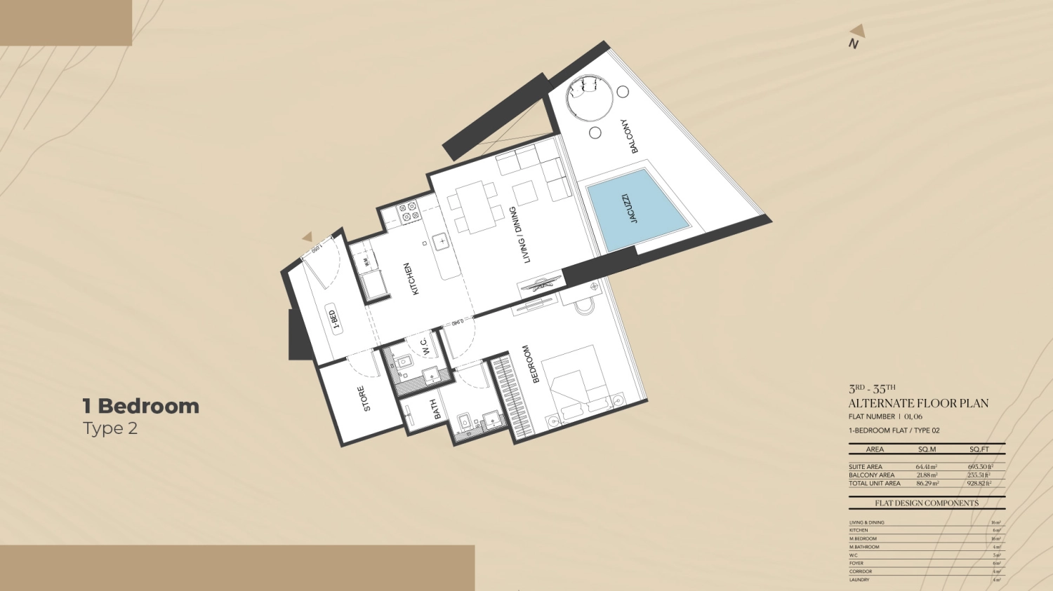 1 BR - Type A